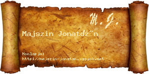 Majszin Jonatán névjegykártya
